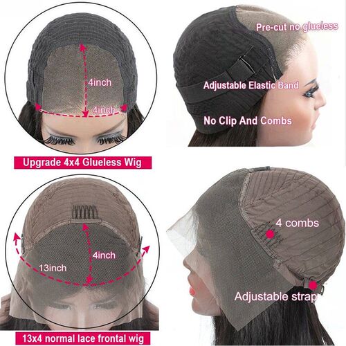 13x4 Lace Frontal Human Hair Wig Body Wave Glueless Wig Huma