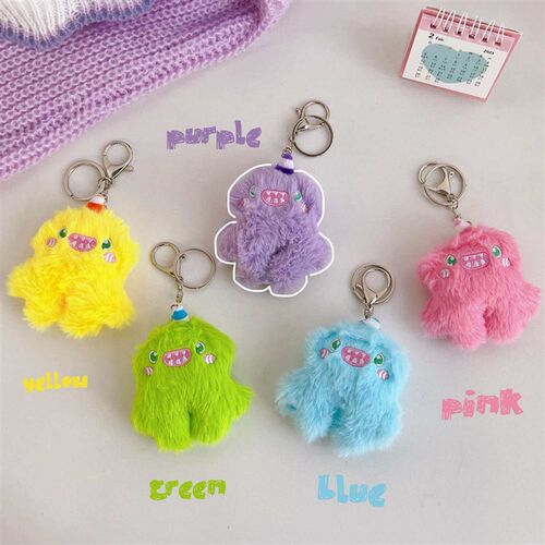 Girls Cute Contrast Plush Stupid Little Monster Girlfriend G