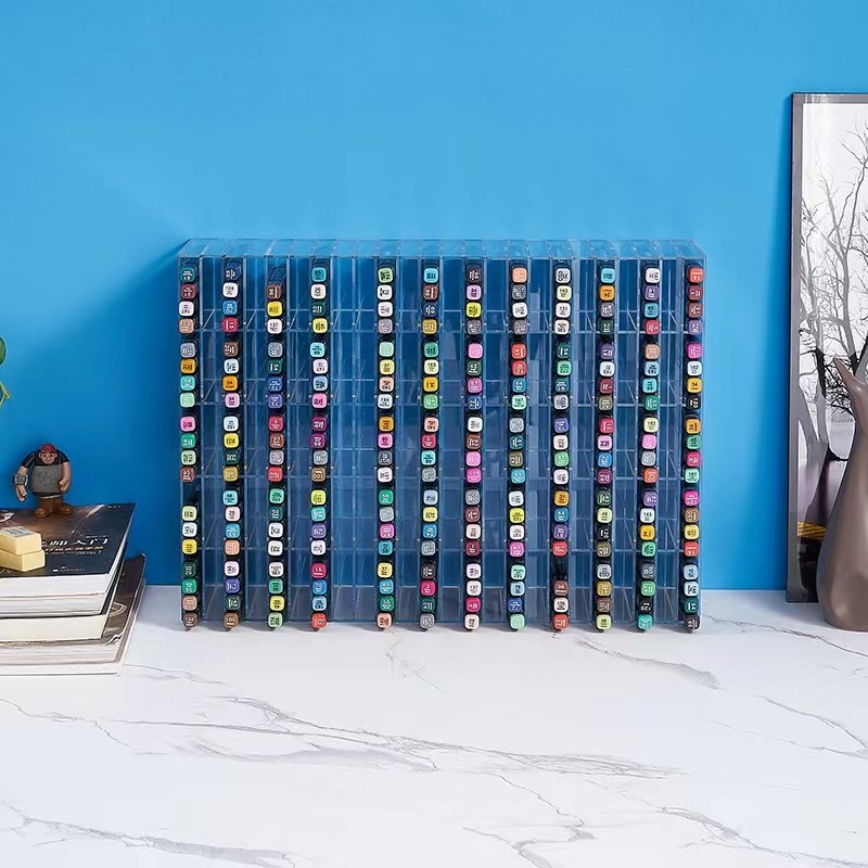 Acrylic Transparent Marker Holder Stationery Storage Box Pen图片