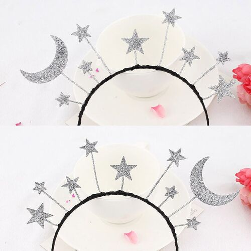 Princess Girl Halloween Party Crown Headband Glitter Powder