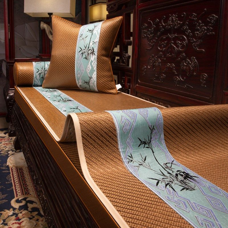 中式家用防滑藤席垫罩巾夏季冰藤沙发巾红木沙发凉席坐垫可,居家布艺,沙发垫,淘宝优惠券,粉丝福利购,淘宝优惠卷