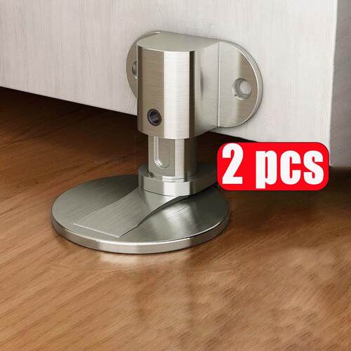 Adjustable Stainless Steel Door Stop Punch-free Strong Magne