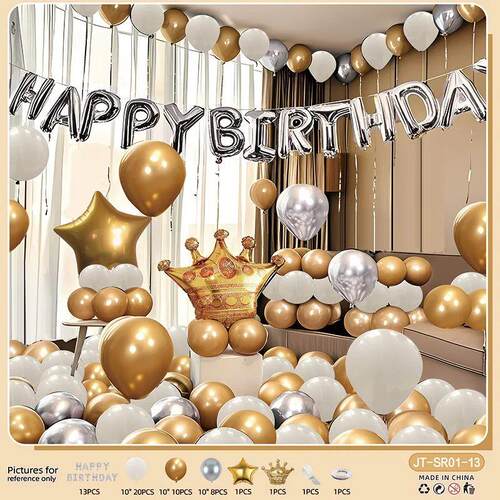 18th Birthday Balloon Decor Set - Elegant Backdrop Garland
