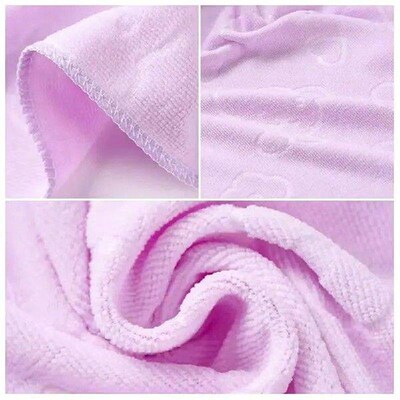 1pc Cute Bear Textured Lightweight Shower Towel, Super Fine