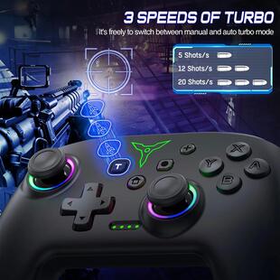 Wireless Switch Pro Controller with Joystick Double Vibratio