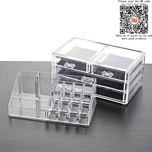 Makeup Organizer Cosmetic Display Case Stackable Storage Box