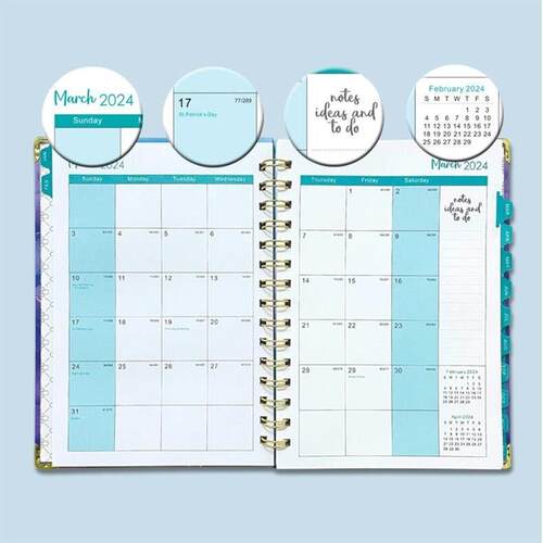 2024 2024 daily weekly monthly planner agenda diary notebook