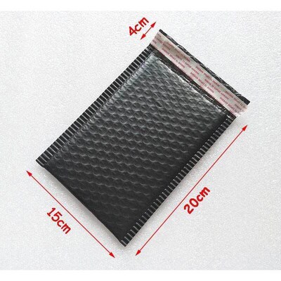 150pcs/lot 15x20+4cm  Black  Poly bubble Mailer envelopes pa