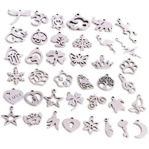 30pcs/lot No Fade Charms 316 Stainless Steel Butterfly ree h