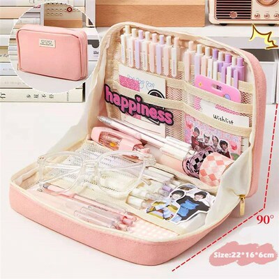 Large Capacity Kawaii Pencil Case Cosmetic Bag Cute  Pen Pou