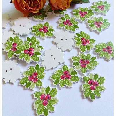 50pcs/pack Natural Wooden Buttons for Crafts Handmade Decora