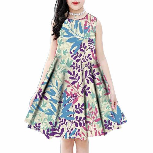 New Girls Childrens Flowers Elegant Casual Princess Party D