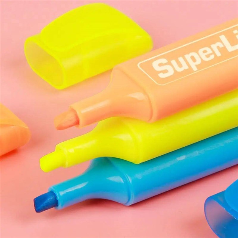 4/6 Colors Colorful Highlighters Art Markers Oblique Drawing图片