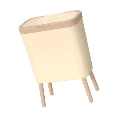 Standing Trash Can Waste Bin with Press Open Lid Garbage