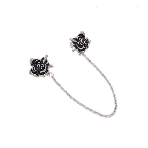 Fashion Brooch High-end Drop Oil Rose Collar Clip Shirt Chai