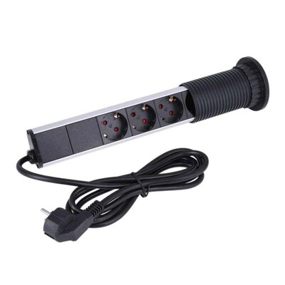 Electrical Socket Power Outlet Kitchen Worktop Desk Pull Up