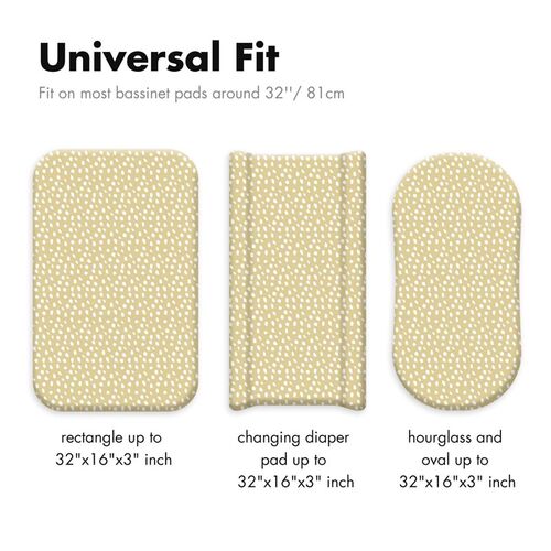 Gllquen Baby Bassinet Sheet 2pack Fitted Cradle Maress Sheet