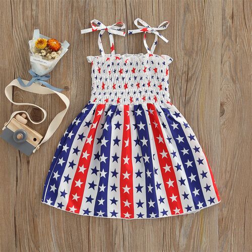 Boiiwant 1-6Y Toddler Baby Girls 4th of July Outfit Independ