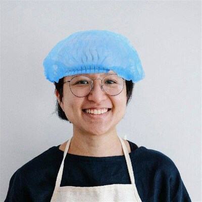 100 Pcs Dust Cap Non-woven Hair Nets Hairnets for Food