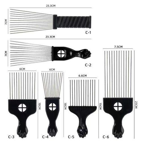 Hair comb Peach comb Steel needle comb mens oil comb pick