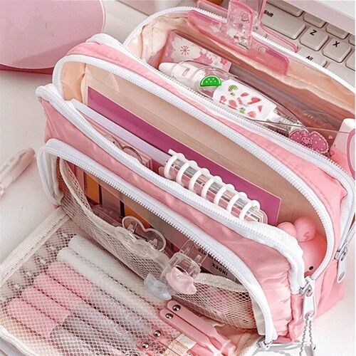 Kawaii Pencil Cases Pouch Large Capacity Cute Pen Bag Back T