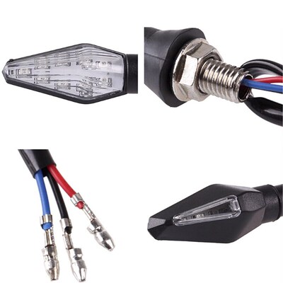 1/2/4Pcs 12LED Universal Motorcycle LED Turn Signal Indicato