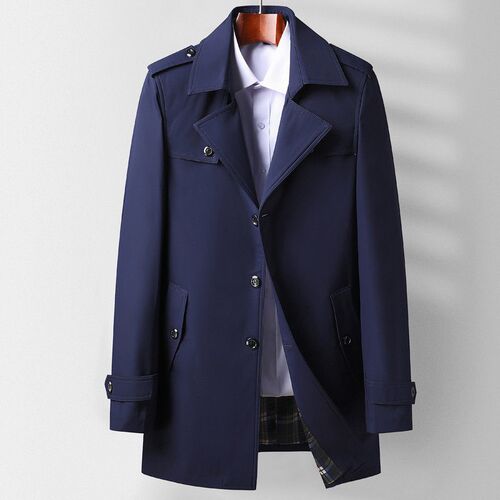 Mens Mid-length Lapel at High-end Business Casual Fashion Y