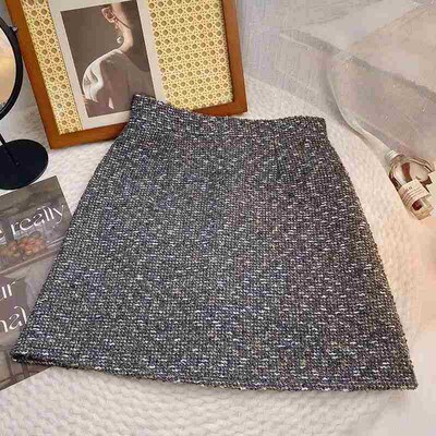 Flowers High Waist A-line Hip Women 2024 Spring Korean Lady