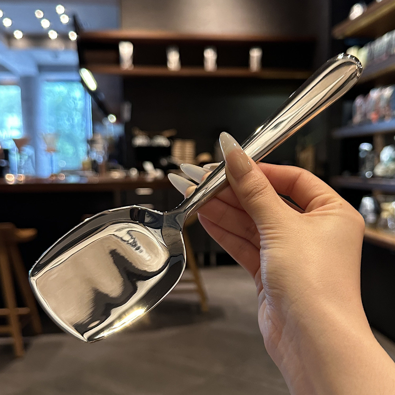 大号铲子分餐勺!1810不锈钢酒店饭厅家用公勺分菜分饭匙乾饭勺子