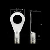 铜鼻子 黄铜镀银 圆型裸端头 1000只 OT冷压接线端子OT4