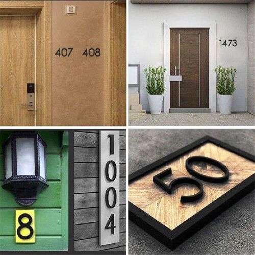 3D Numeral Door Plaque House Drawer Sign Plating Gate