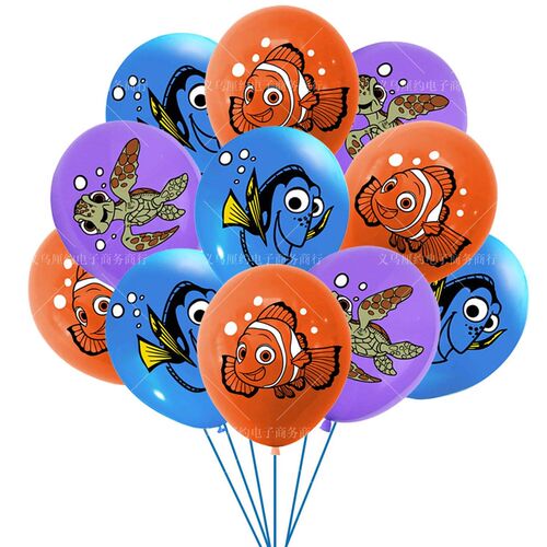 10/20pcs Finding Nemo Fish Sea Animal Clownfish Balloon Ocea