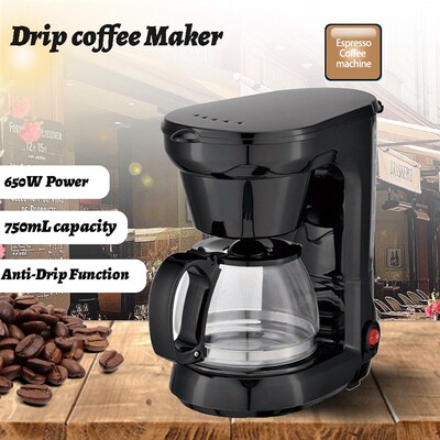 drip coffee maker machine 750ml香港英规外贸自动美式咖啡机6杯