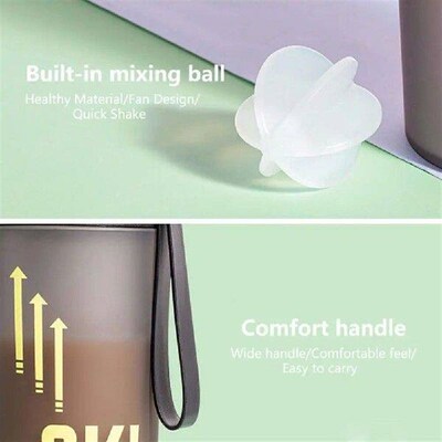 Shaker Bottle Milkshake Glass Bottle Powder Cup Large