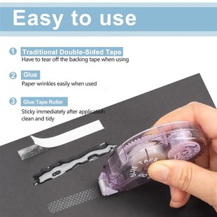 4 Pack Double Sided Tape Roller, Scrapbook Supplies双面胶