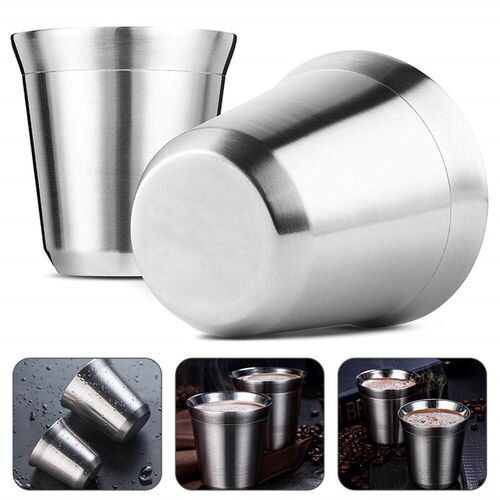 Double Wall Stainless Steel Coffee Mug 80ml/160ml Portable C