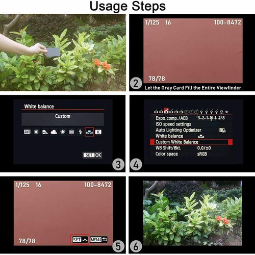 2in1 Grey White Balance Card 12 30CM 18% White Balance Car