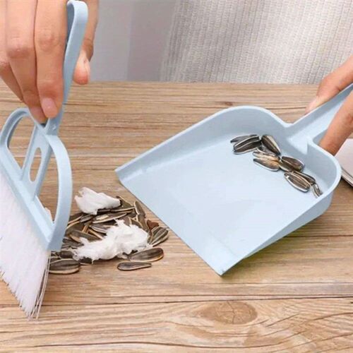 Mini desktop dustpan and brush set - used for household clea