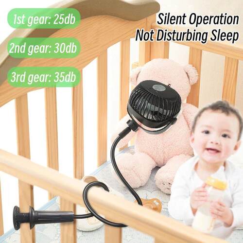 Portable Desktop Clip Fan with Flexibly Adjustable Bracket U