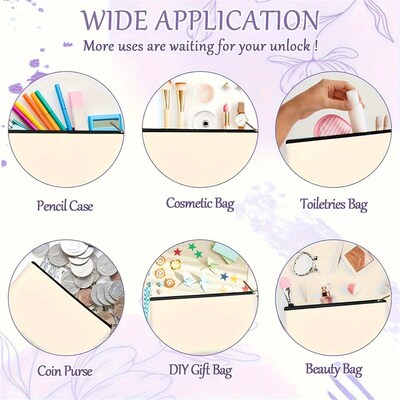 Floral  Makeup ag Zipper Pouch with  Daisy Wildflower Toilet