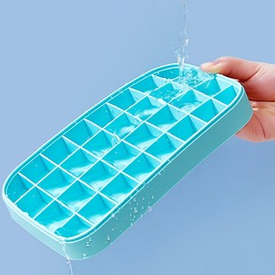 silicone 28 ice tray with lid ice cube mold ice box food box