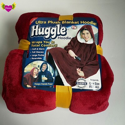 Plush Fleece Sherpa Blanket Warm Pocket Hoodie TV Blankets