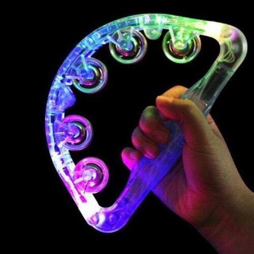 1x Flashing Tambourine LED Light Up Sensory Toy For Kids