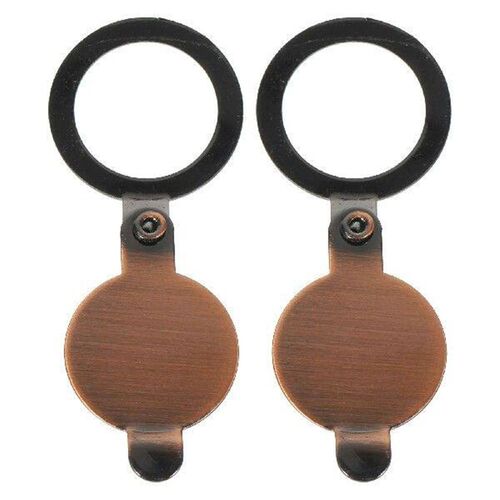 2Pcs Red Copper 16MM Door Mirror Anti-peeping Cover High