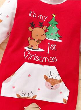 Ma&Baby 0-12M My 1st Christmas Newborn Infant Baby Boys Jump