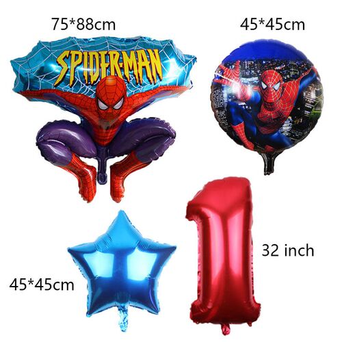 6pcs/lot Spider Man Homecoming Happy Birthday Party Balloons