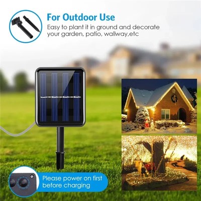 Christmas Solar Light Outdoor Waterproof Fairy Lights String