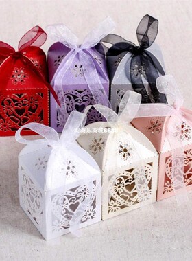 50pcs/lot love heart  cut candy gift boxes wedding part