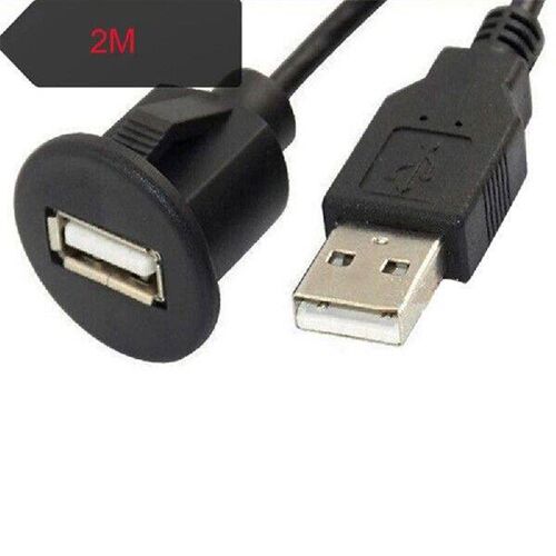 OOTDTY 2m PC Car Dash Board Mount USB 2.0 Male To Female