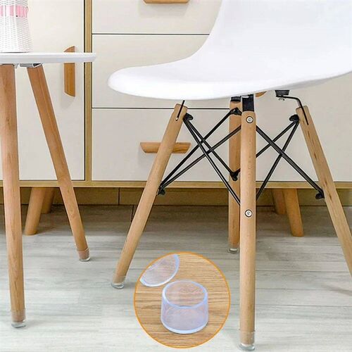 4-12Pcs Chair Leg Caps Protector Rubber Round Square Floor T